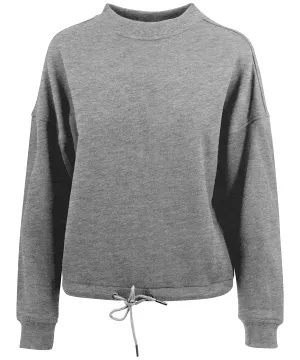 Grey - Women's oversize crew neck