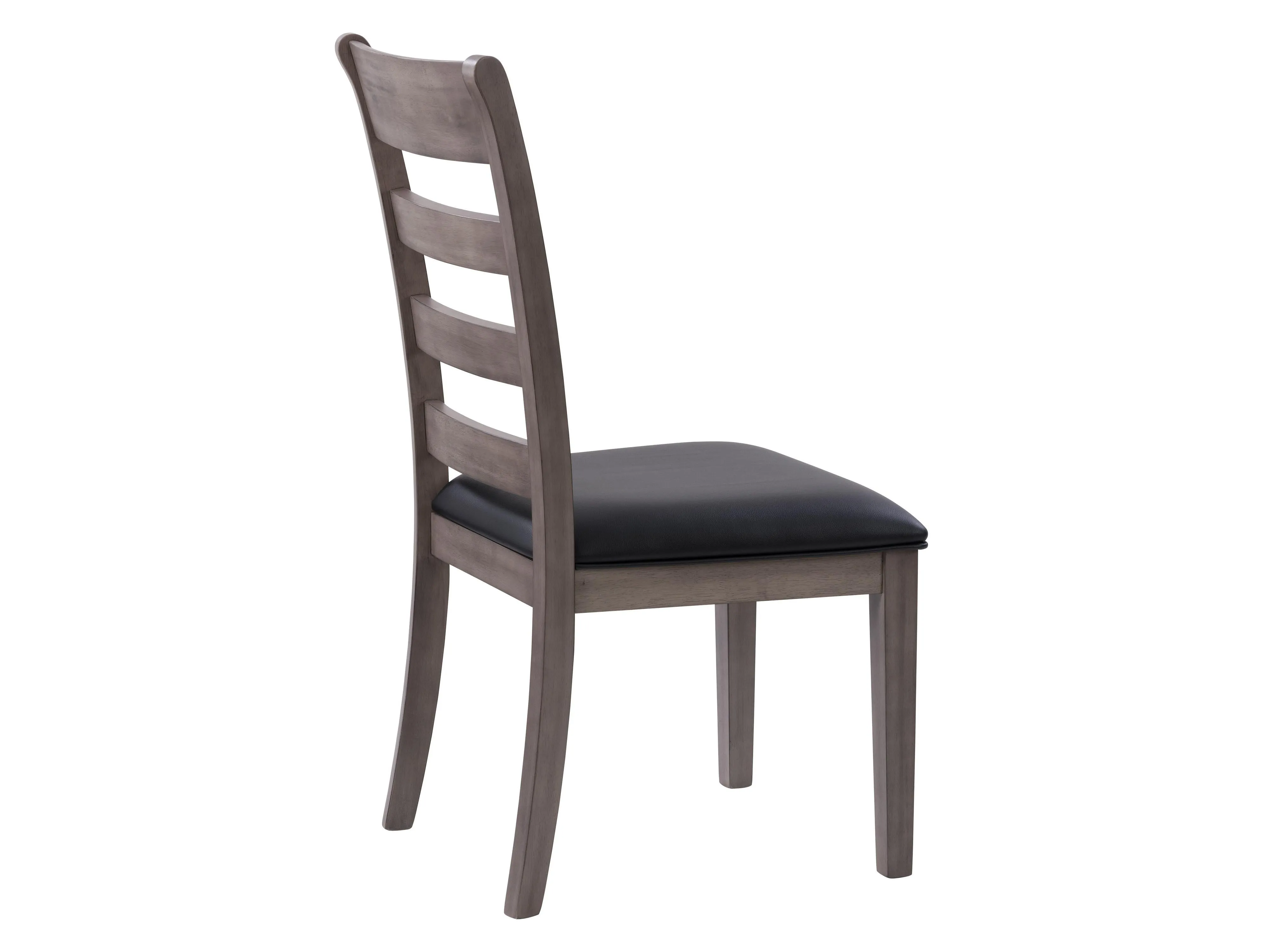 Grey Wood Dining Chairs, Set of 2