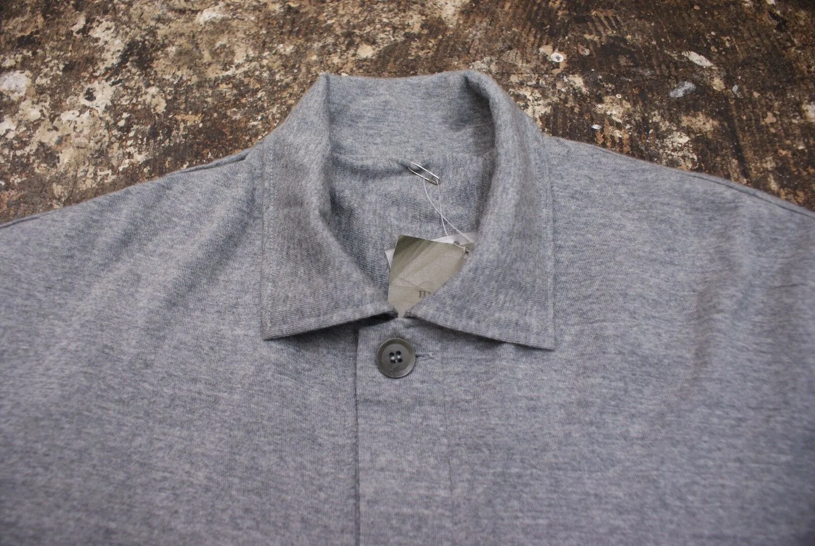 Grey Wool Button Up Cardigan