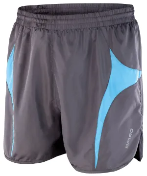 Grey/Aqua - Spiro micro-lite running shorts