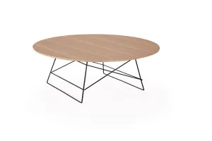 GRID OAK Round Large Coffee Table Ø 70