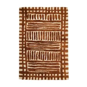 Grid Rug 150cm x 230cm - Chocolate