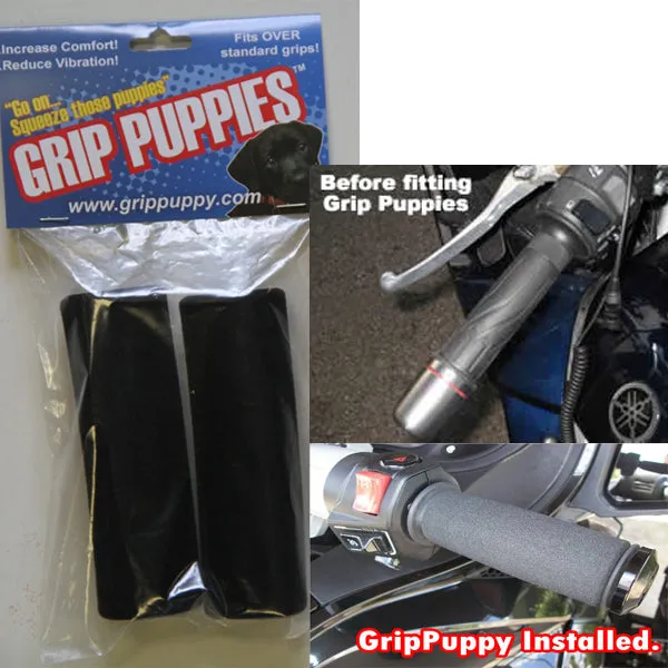 Grip Puppies Universal Grip Cover (5 Inches Long or 12.7cm) Black Pair