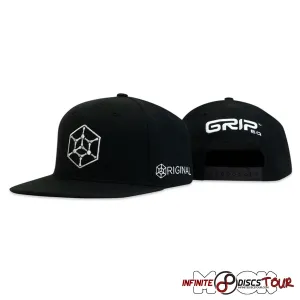 GRIPeq Large HEXICON Flat Bill Hat- BLACK