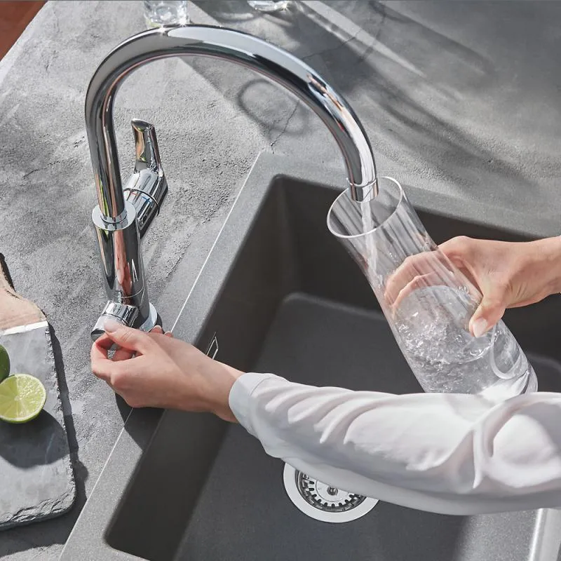 Grohe Eurosmart Starter Kit - Single-Lever Kitchen Mixer Tap with Filter Function