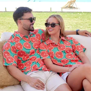 Groovy Grapefruit - Mens & Womens Golf Polo Shirts