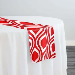 Groovy Print (Lamour) Table Runner in Red