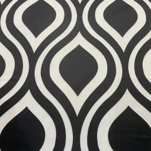 Groovy Print (Lamour) Wholesale Fabric in Black