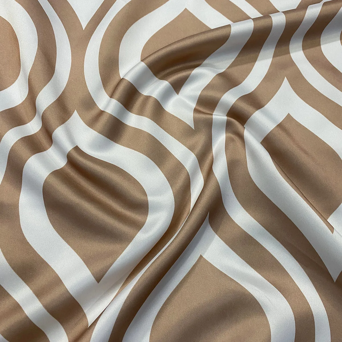 Groovy Print (Lamour) Wholesale Fabric in Khaki