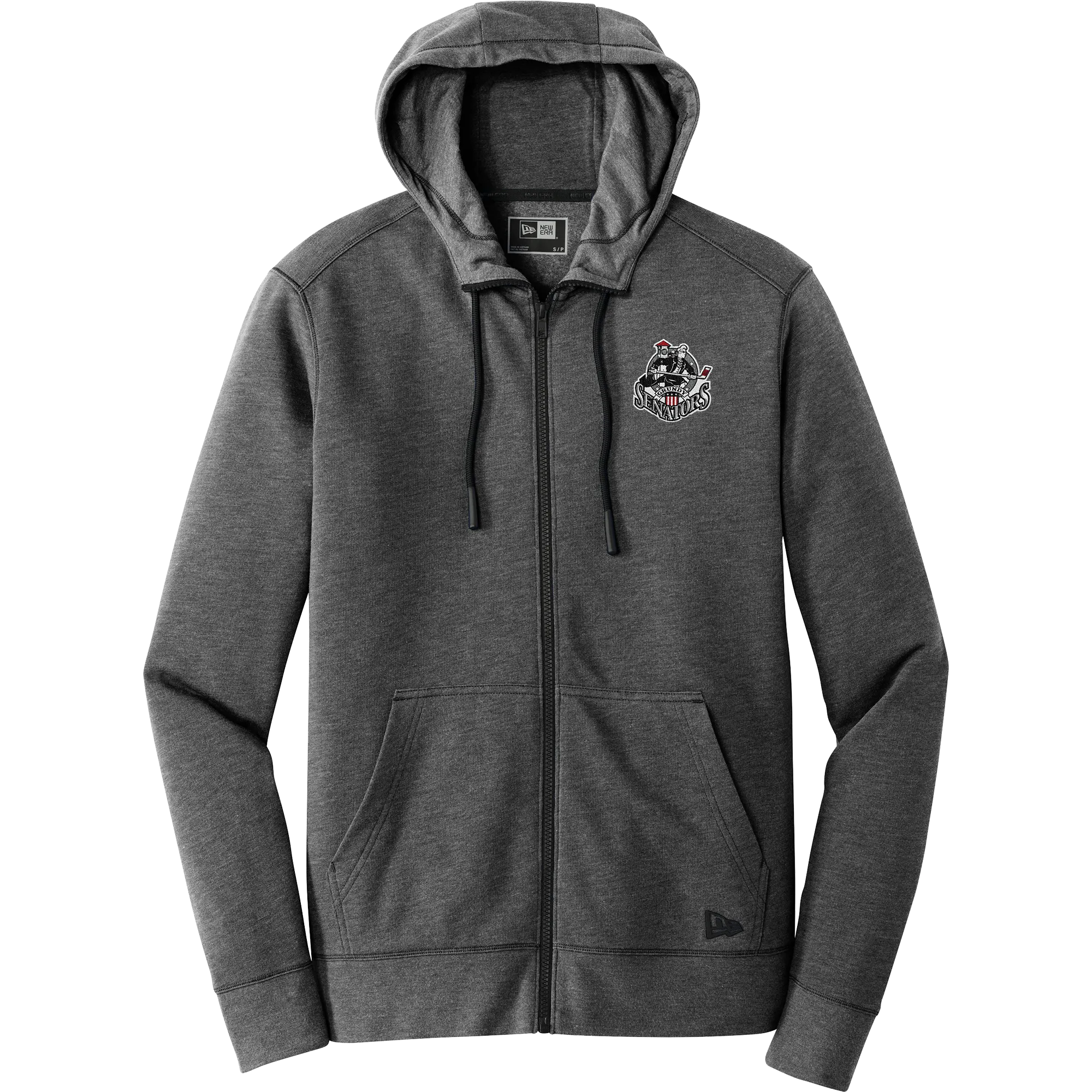 Grundy Senators New Era Tri-Blend Fleece Full-Zip Hoodie