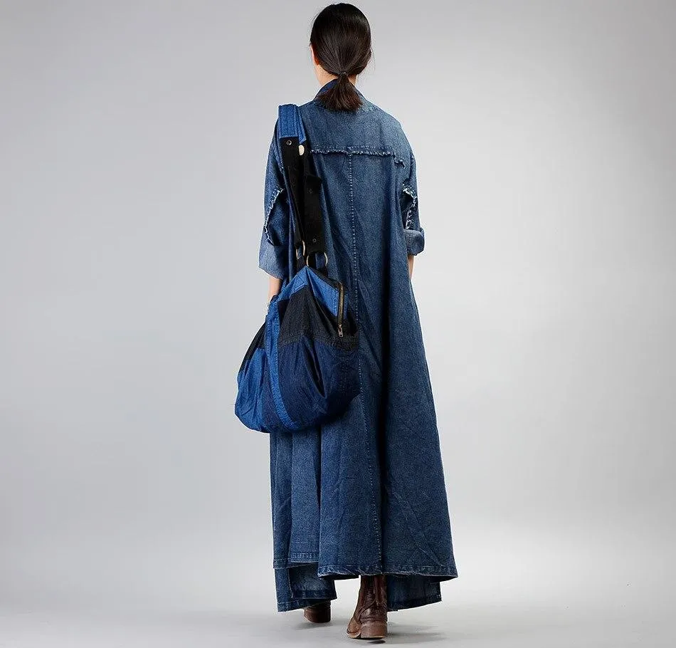 Grunge Denim Trench Coat | Nirvana