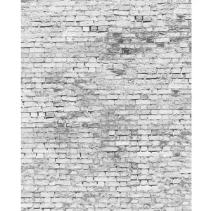 Grunge White Brick Printed Backdrop