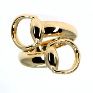 Gucci 18kt Horsebit Bypass Ring