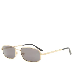 Gucci Eyewear Gg1457S Sunglasses, Gold & Gray