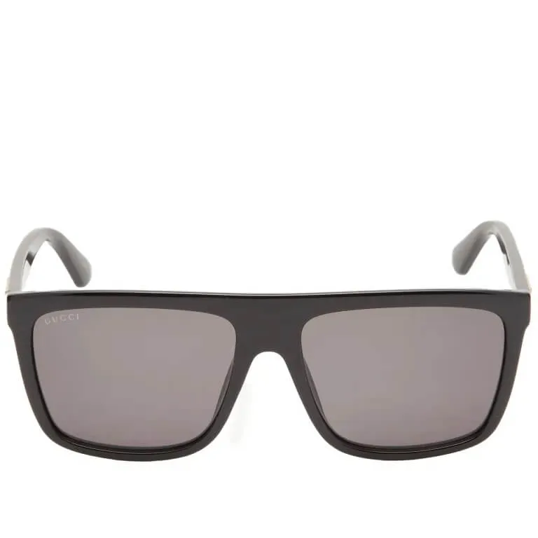 Gucci Lines Injection Sunglasses, Black/Grey