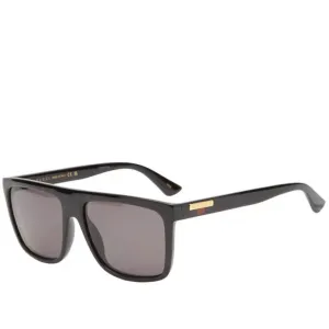 Gucci Lines Injection Sunglasses, Black/Grey