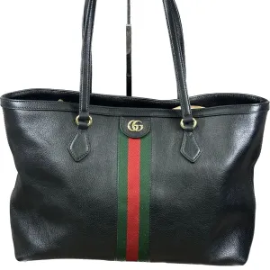 Gucci Ophidia Black Leather Tote - Medium