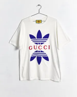 Gucci x Adidas logo t shirt, white, 8-12