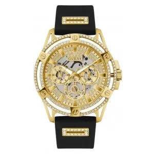 Guess Gents King Stainless Steel Gold Watch GW0537G2