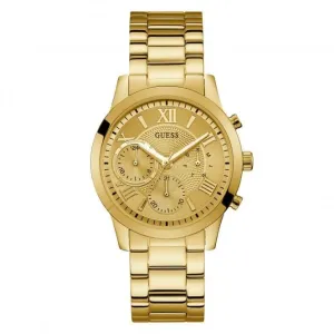 Guess Ladies Gold Watch Champagne Chrono Look Dial W1070L2