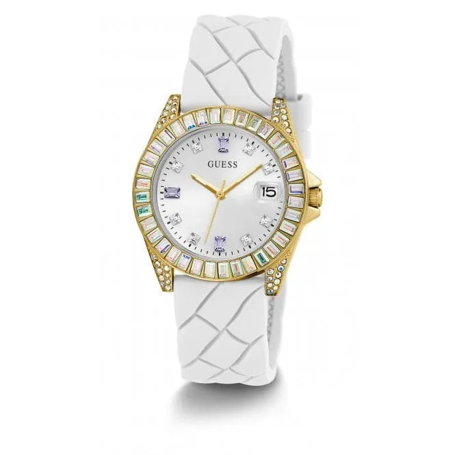 Guess Ladies Opaline Stainless Steel Gold Watch GW0585L2