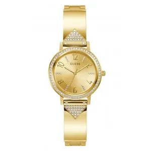 Guess Ladies Tri Luxe Stainless Steel Gold Tone Watch GW0474L2