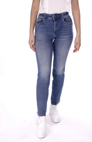 Guess Pantalone Blu Da Donna