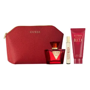 GUESS SEDUCTIVE RED WOMEN SET EDT 75ML 15ML TRAVEL SPRAY 100ML BL   POUCH