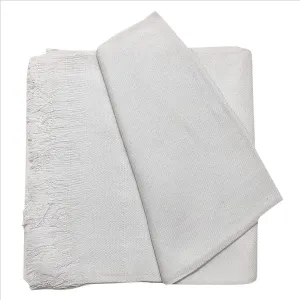 GUGGU The Handloom Story 100% Desi Thick and Heavy Khadi Cotton Soft Beautiful Khes/Comforter/Chadar/Single AC Blanket, Set of 1 Pc, Size- 255cm X 140cm (White)