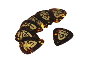 Guild Traditional Tortoise Celluloid Guitar Picks - Heavy 12 Pack