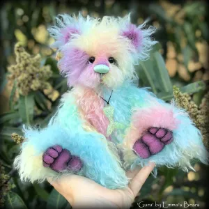 Guru - 12" Hand Dyed Mohair Artist Bear by Emma's Bears - OOAK