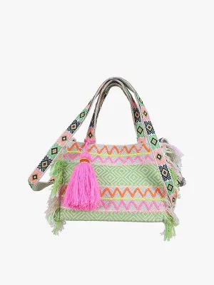 Gwenyth Boho Striped Tote