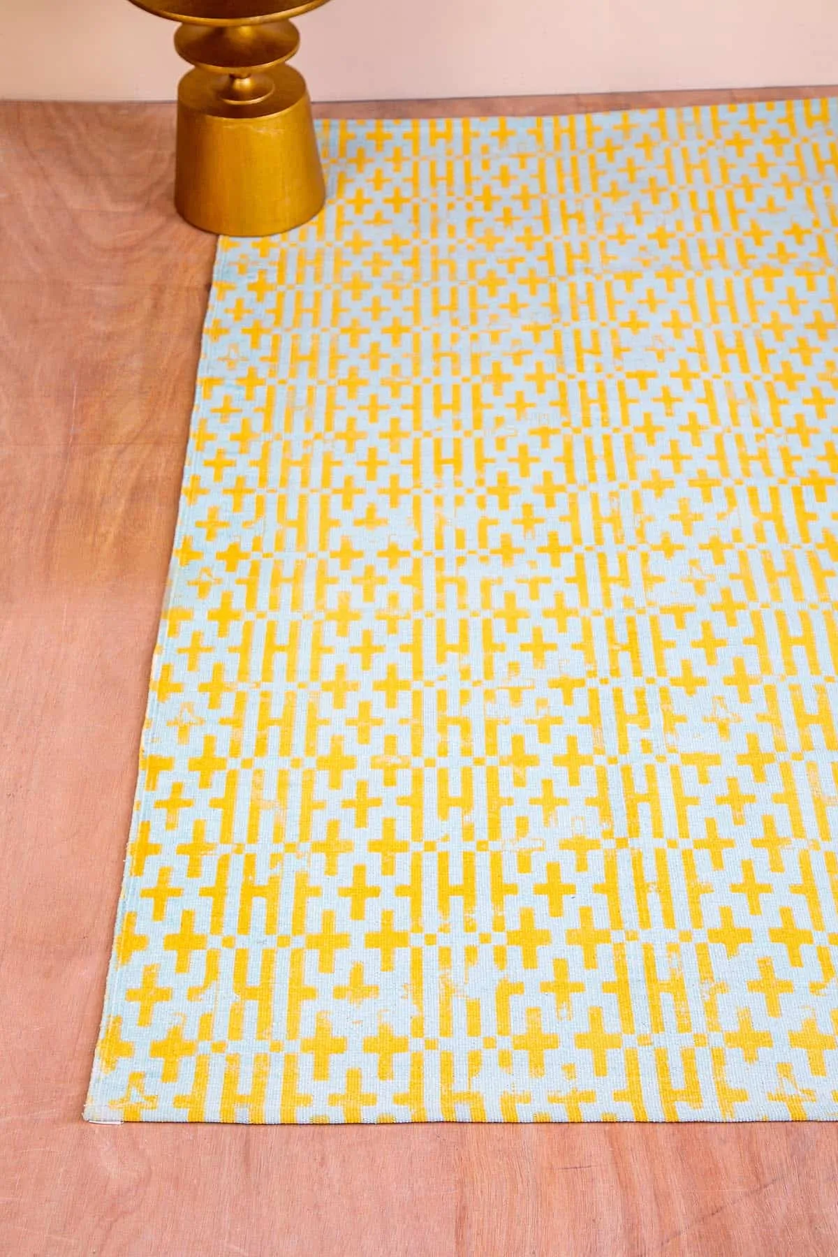 Gyamati Printed Rug (Amber Yellow)