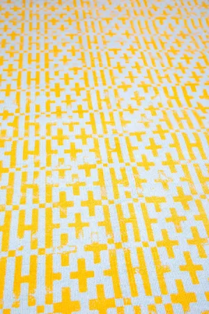 Gyamati Printed Rug (Amber Yellow)