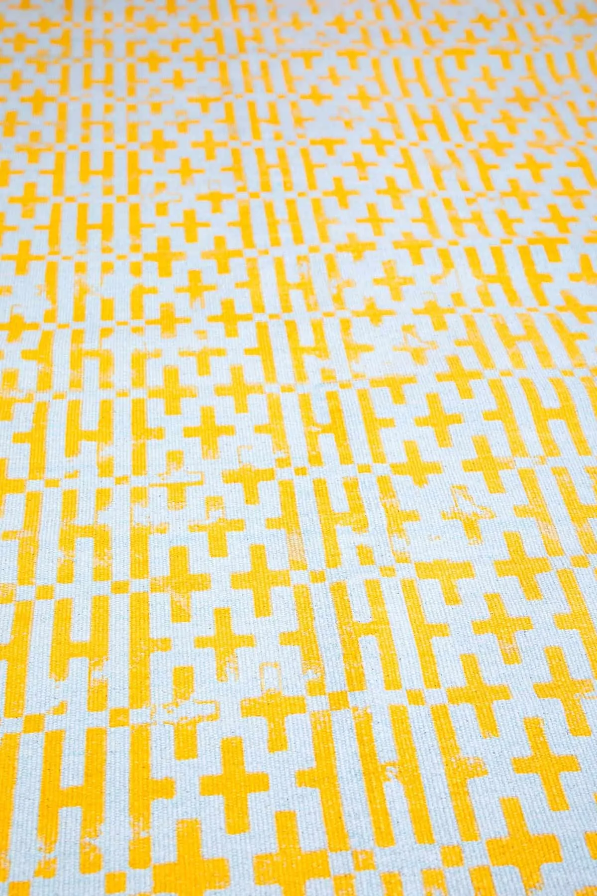 Gyamati Printed Rug (Amber Yellow)