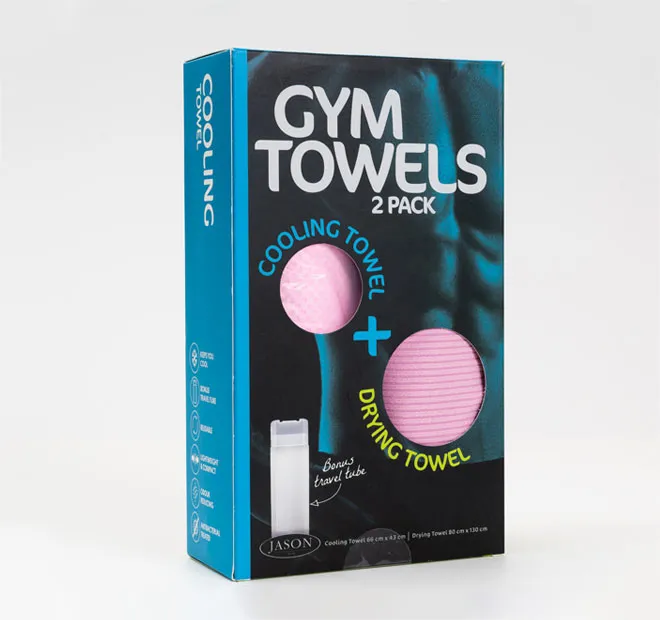 Gym Towel 2 Piece Set Pink