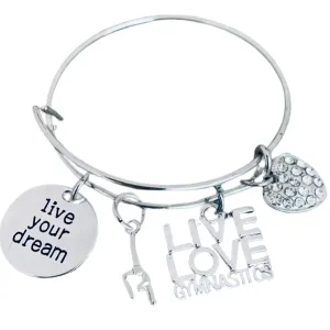 Gymnastics Bangle Bracelet - Live Your Dream