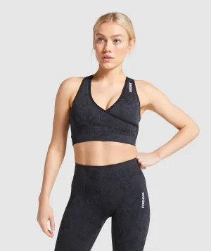 Gymshark Adapt Animal Seamless Sports Bra - Black