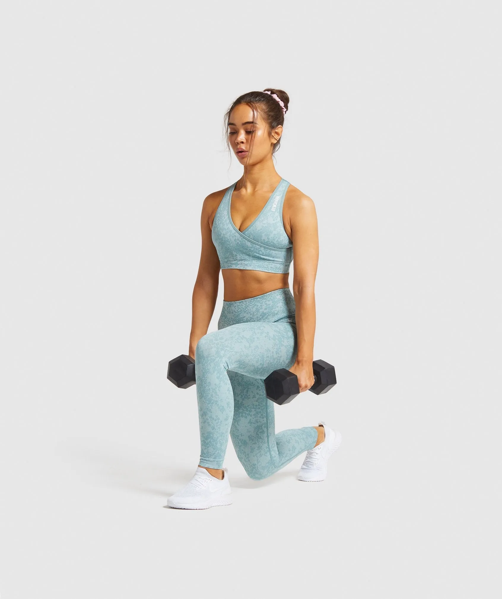 Gymshark Adapt Animal Seamless Sports Bra - Light Green