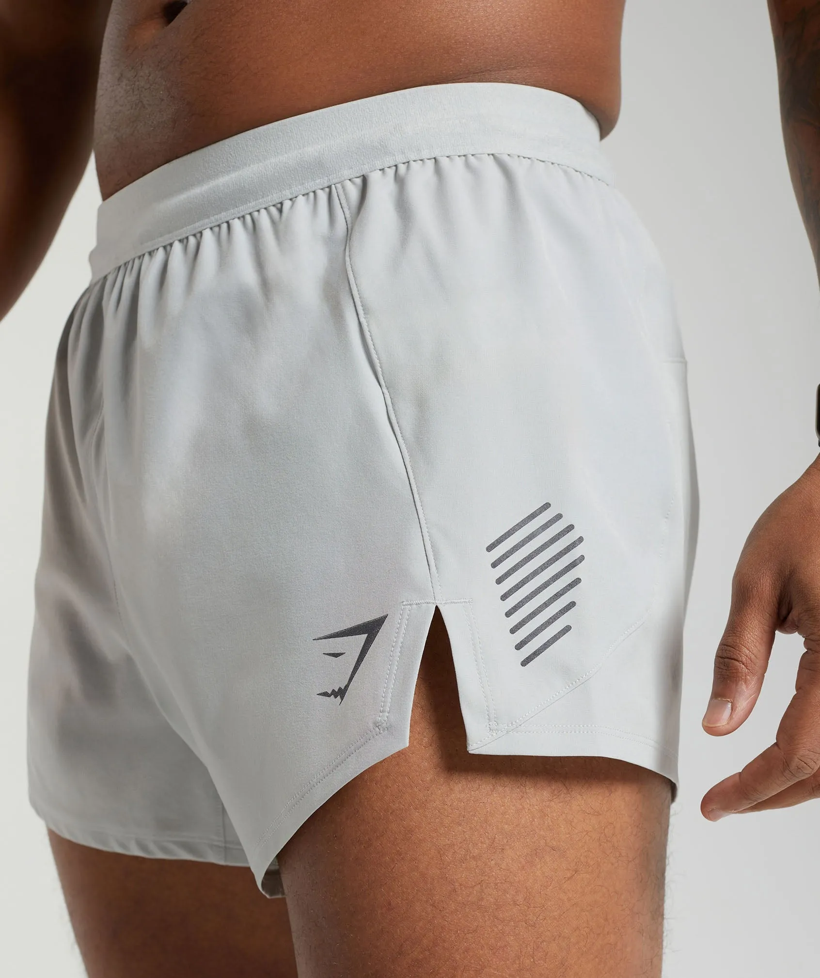 Gymshark Apex Run 5" Shorts - Light Grey