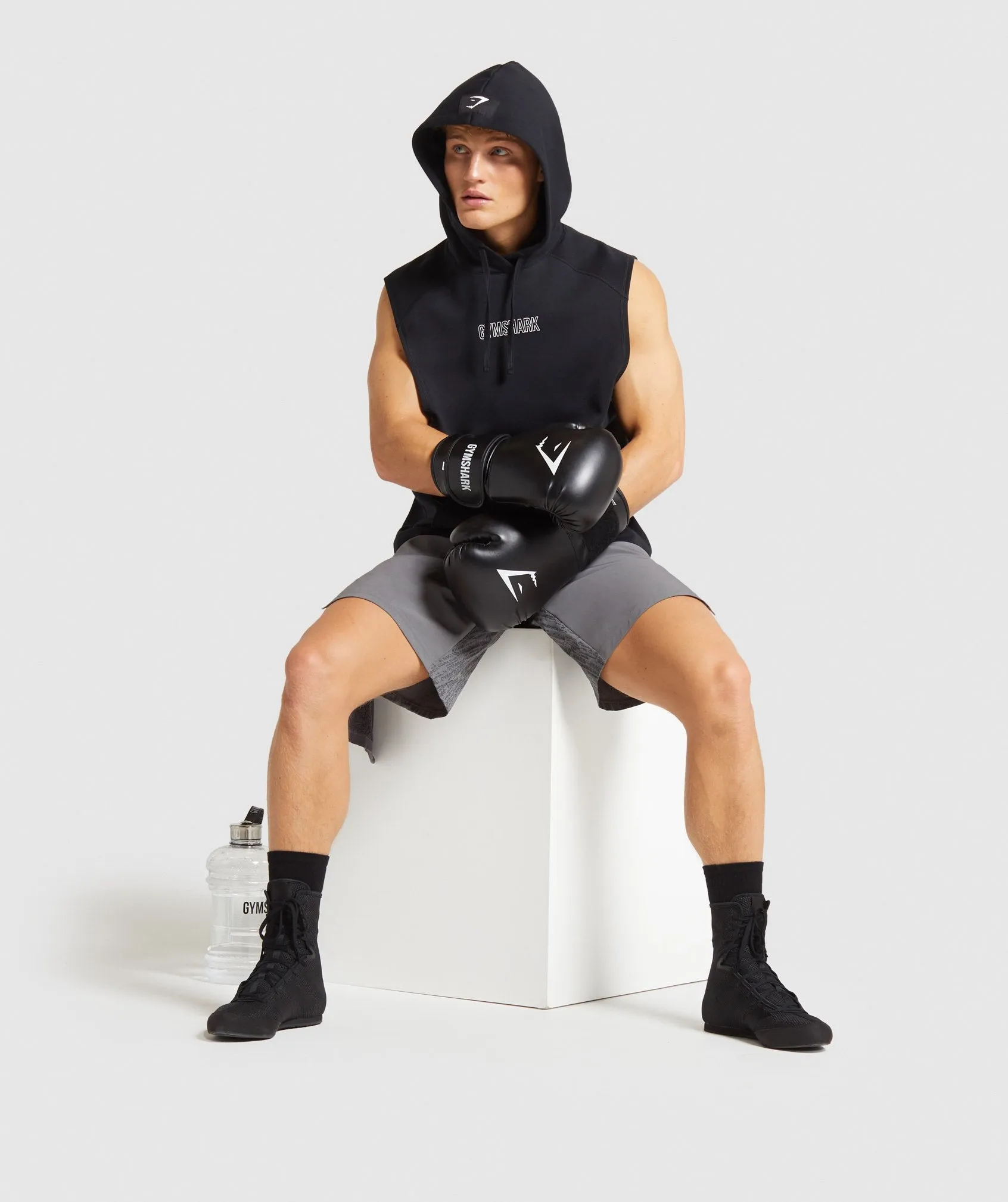 Gymshark Combat Sleeveless Hoodie - Black