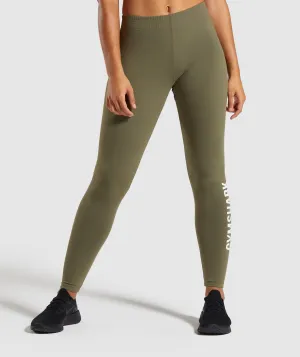 Gymshark Core Leggings - Khaki