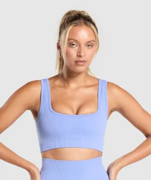 Gymshark Corset Seamless Sports Bra - Lift Blue