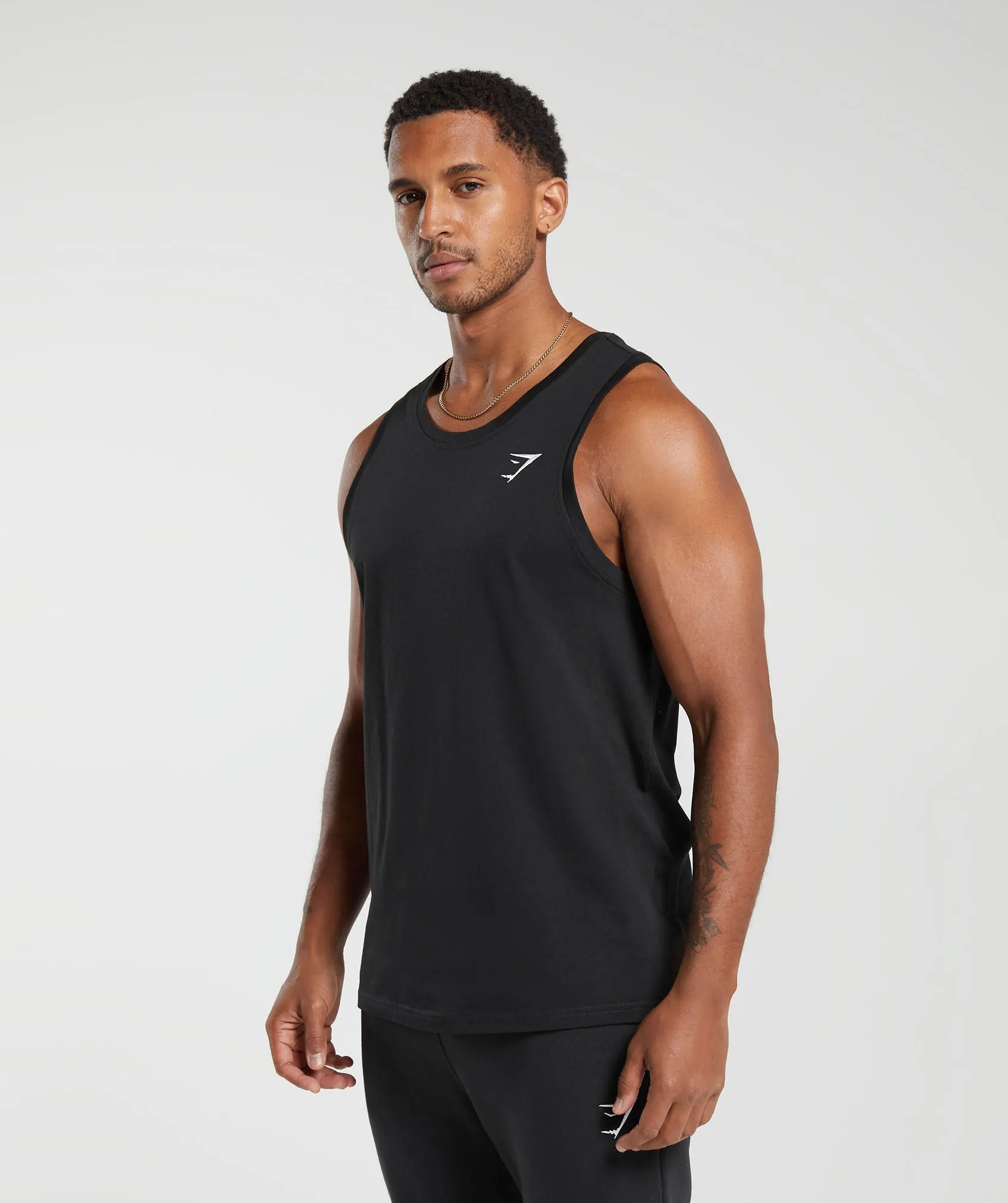 Gymshark Crest Cotton Tank - Black