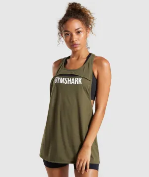 Gymshark Cut Out Vest - Khaki