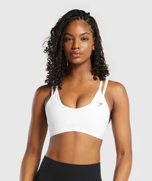 Gymshark Double Up Sports Bra - White