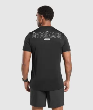 Gymshark Fitness Graphic T-Shirt - Black