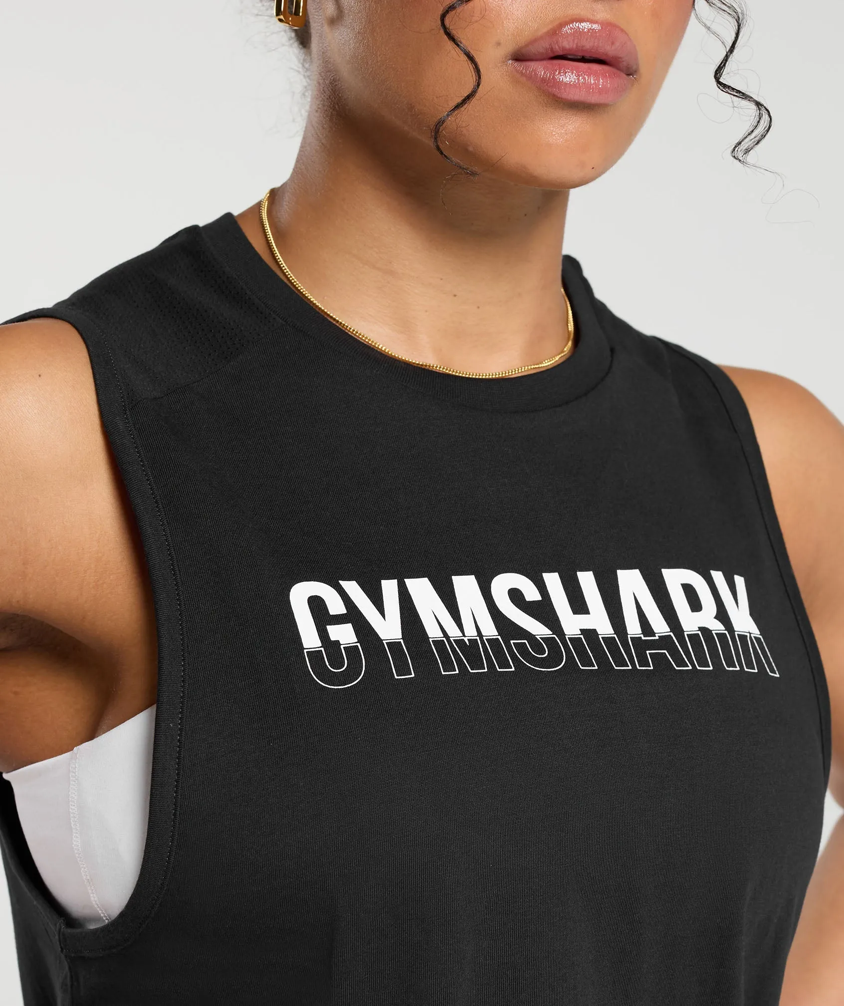 Gymshark Fraction Tank - Black/White