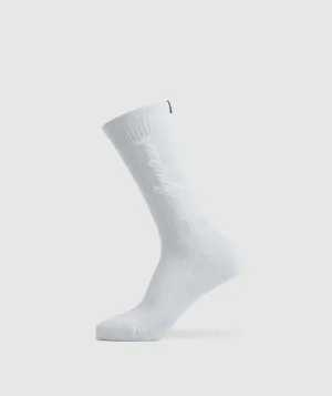 Gymshark Handwriting Sock - River Stone Grey/White