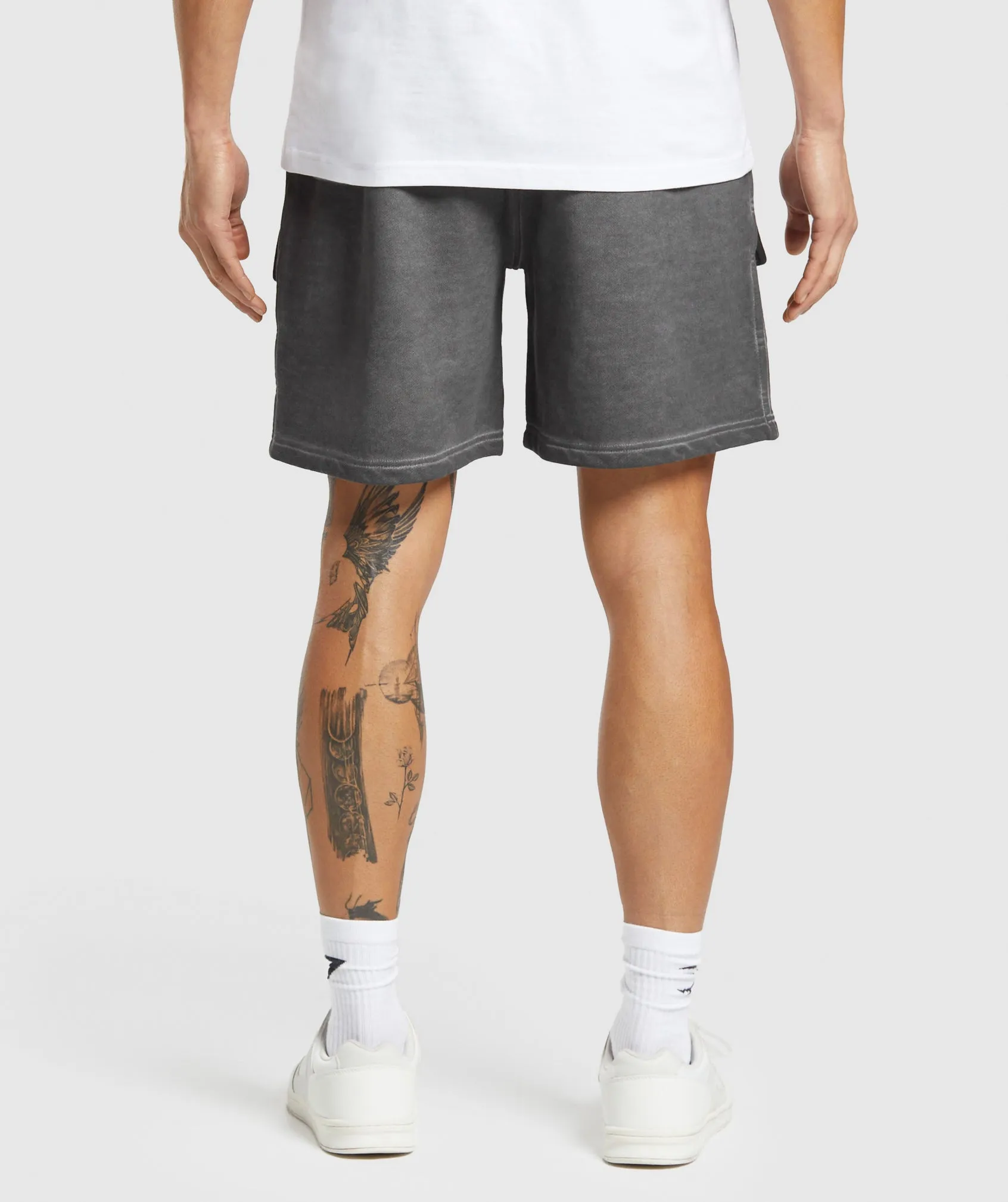 Gymshark Heavyweight Washed Cargo Shorts - Black